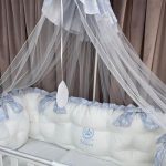 PEPPIbambini - Lenjerie patut 11 piese ROYAL White Blue