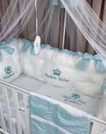 PEPPIbambini - Lenjerie patut 11 piese ROYAL White Mint - imagine 3