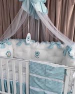 PEPPIbambini - Lenjerie patut 11 piese ROYAL White Mint - imagine 5