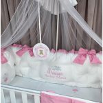 PEPPIbambini - Lenjerie patut 11 piese ROYAL White Pink