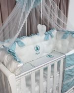 PEPPIbambini - Lenjerie patut 11 piese ROYAL White Mint - imagine 5