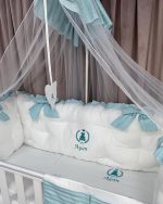 PEPPIbambini - Lenjerie patut 11 piese ROYAL White Mint - imagine 4