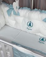 PEPPIbambini - Lenjerie patut 11 piese ROYAL White Mint - imagine 3