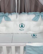 PEPPIbambini - Lenjerie patut 11 piese ROYAL White Mint - imagine 2