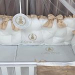 PEPPIbambini - Lenjerie patut 11 piese ROYAL White Beige