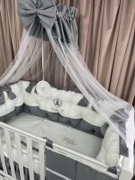 PEPPIbambini - Lenjerie patut 11 piese ROYAL White Grey - imagine 5