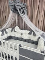 PEPPIbambini - Lenjerie patut 11 piese ROYAL White Grey - imagine 4