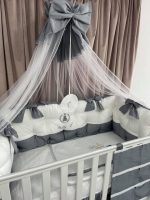 PEPPIbambini - Lenjerie patut 11 piese ROYAL White Grey - imagine 3