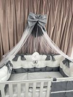 PEPPIbambini - Lenjerie patut 11 piese ROYAL White Grey - imagine 2
