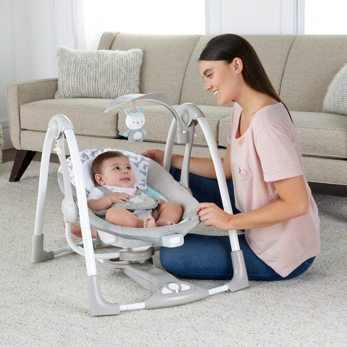 Ingenuity – Leagan si balansoar transformabil 2 in 1 Raylan - imagine 2