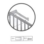 Blat de infasat cu intaritura Ursulet Albastru 70x50 cm - Image 2