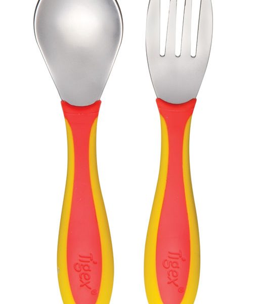 Tigex - Set 2 tacamuri lingura si furculita din inox 12l