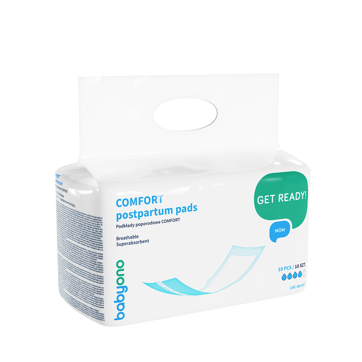 TAMPOANE-597 Babyono - Tampoane postpartum 10 buc Confort - imagine 1