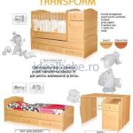 Bertoni - Mobilier lemn TRANSFORM + cearceaf de pat cadou