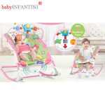 babyINFANTINI - Balansoar 2 in 1 Happy Friends Pink - imagine 3