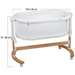 BabyGo - Patut co-sleeper 2 in 1 Amila, Creme - Image 2
