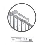 Blat de infasat cu intaritura Balerina Roz 80x50 cm - Image 2