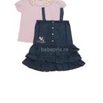 Sarafan jeans cu camasa fetite