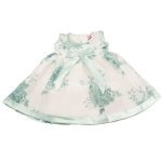 LittleCoggie - Rochie botez white-bleu