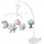 Carusel muzical Baby Ono cu prindere universala Bufnite Gri