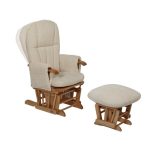 Tutti Bambini – Fotoliu reglabil pentru alaptat cu suport pentru picioare Deluxe Daisy Natural - imagine 2