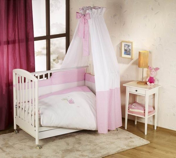 Nino - Lenjerie Patut 3 PLUS ELEFANTE PINK