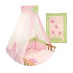 Bertoni - Set lenjerie pat cu baldachin 9 piese "Fiori di sogni"