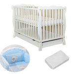 Patut bebe multifunctional Gala + Saltea Cocos + Laterala Blue - MAMO-TATO