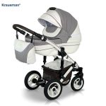 Carucior 3 in 1 Sendo White-Light Brown - Krausman - Testat ADAC