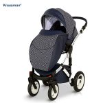Carucior 3 in 1 Sendo White-Navy - Krausman - Testat ADAC - Image 4