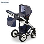 Carucior 3 in 1 Sendo White-Navy - Krausman - Testat ADAC - Image 5