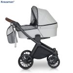 Carucior 3 in 1 Rider Soft Light Grey - Krausman - Testat ADAC - Image 3