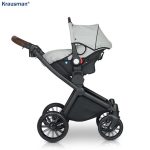 Carucior 3 in 1 Rider Soft Light Grey - Krausman - Testat ADAC - Image 4