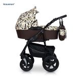 Carucior 3 in 1 Kraus Clasic Diamonds Brown - Krausman - Testat ADAC