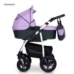 Carucior 3 in 1 Kraus Clasic Light Purple - Krausman - Testat ADAC