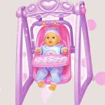Sweet Baby - Balansoar muzical 2 in 1 cu papusa