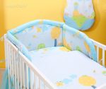 MAMO-TATO - Lenjerie patut 4 piese 120x60 Peisaj Bleu - imagine 2