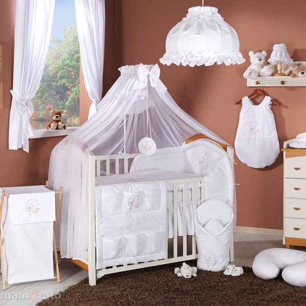 MAMO-TATO - Lenjerie patut 14 piese 120x60 Ursulet Somnoros White