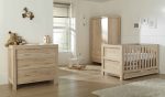Set mobilier Milan Reclaimed Oak format din 3 piese: patut, comoda si dulap
