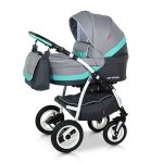 Babies - Carucior 3 in 1 Optima Grey-Turqoise