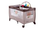 KinderKraft - Patut pliabil Jolly Brown cu vibratii si muzica - imagine 3