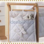 Erbesi Italia - Sac pentru pijama FARFALLA alb-natural