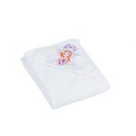 Prosop baie cu gluga 100x100Little princess - alb