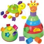 Baby Mix - Set de 3 jucarii Girafa, Testoasa si Minge