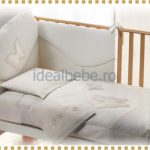 Erbesi Italia - Set de pat FARFALLA alb-natural