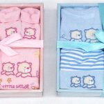 Primii pasi - Set cadou bebelusi 4 piese maneca lunga 0-6luni